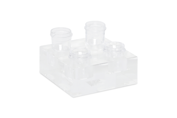 Acrylic Stand for 4 one-way pots-solution cups
