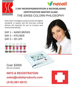 Swiss Color Certification  PMU Training September 24,25 & 26 2016 - SWISS COLOR™  Canada Permanent Makeup